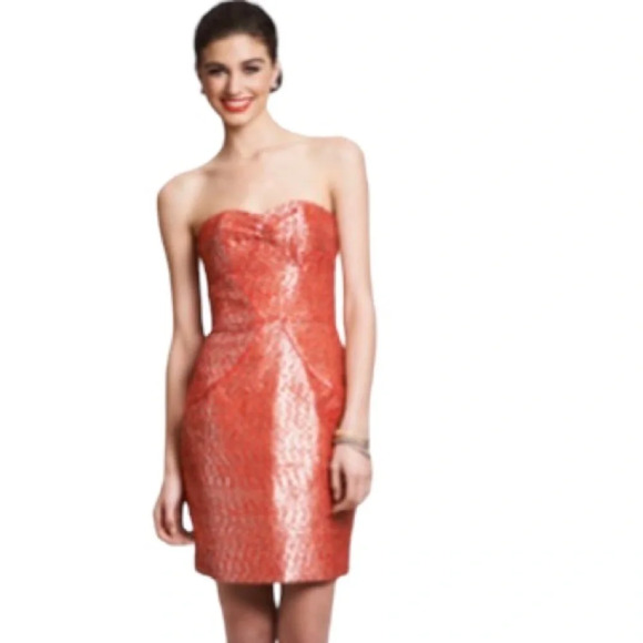 Kirribilla NEW Cameron Red Metallic Strapless Mini Dress Size 6 - Picture 1 of 9